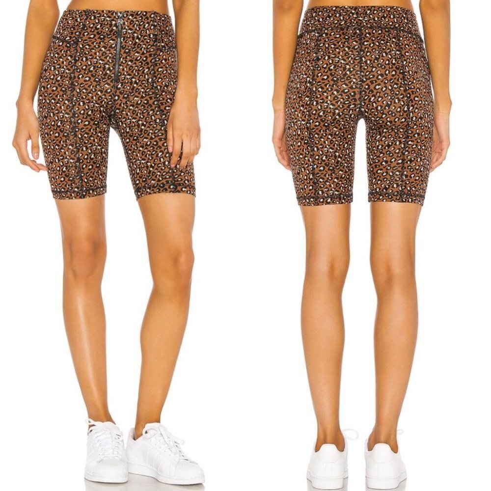 Nwt Free People Leopard Print Lucky Strike Bike Shorts Size Small New With Tags - Picture 5 of 10